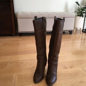 Banana Republic Leather boots with big stitches